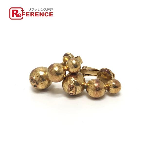 Dior ディオール CD 3連ボール アクセサリー 耳飾り ジュエリー イヤリング ゴールド レデ...