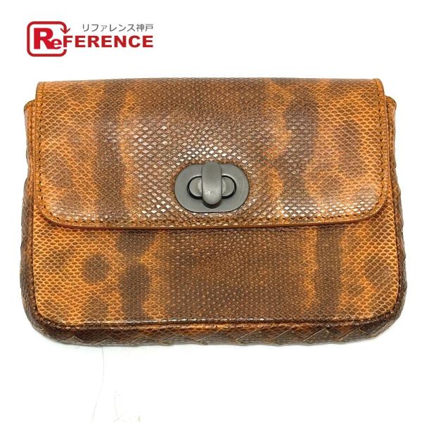 BOTTEGA VENETA ボッテガヴェネタ 型押し ターンロック 小物入れ 収納ポーチ ミニ ポ...