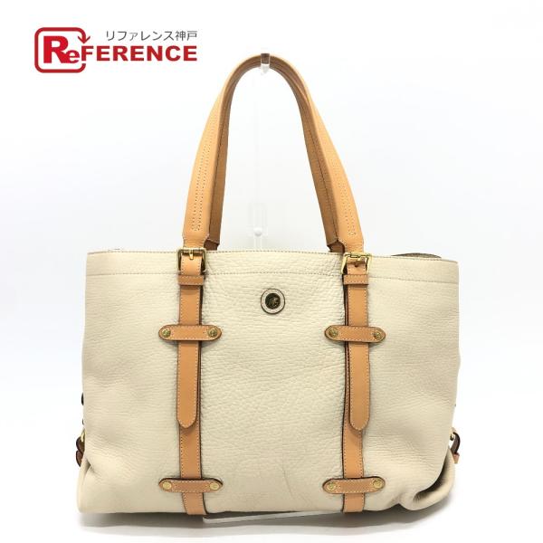 HUNTING WORLD ハンティングワールド ロゴ カバン バッグ 肩掛け トートバッグ ベージ...