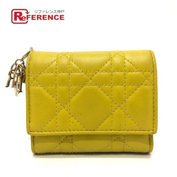 Dior ディオール レディディオール カナージュ ロータスウォレット コンパクトウォレット 財布 ...