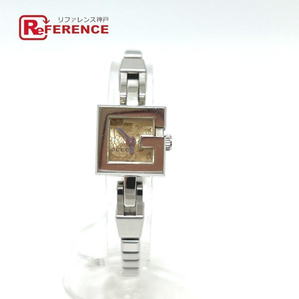 GUCCI グッチ 102 Gミニ スクエア チェーン クォーツ 腕時計 シルバー レディース【中古...