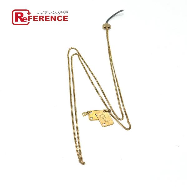 Dior ディオール トランプ チェーン ストラップ ゴールド レディース【中古】