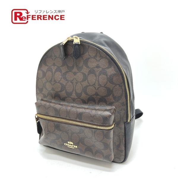 COACH コーチ F32200 チャーリー シグネチャー バックパック カバン バッグ リュック ...