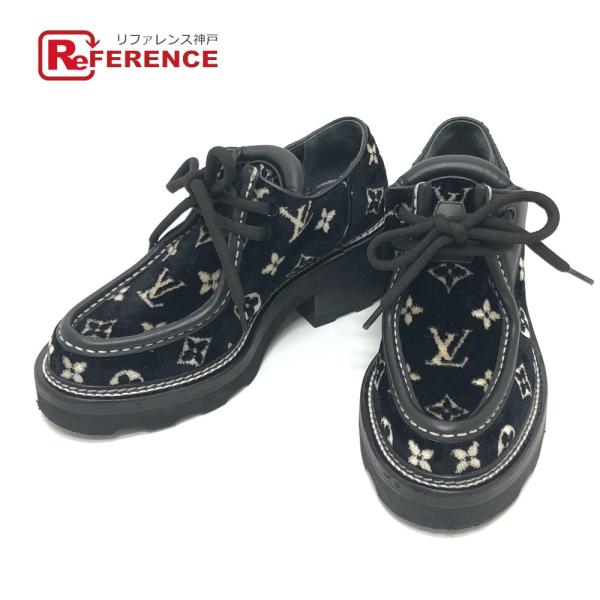 LOUIS VUITTON ルイヴィトン LVボブール・ライン ダービー 靴 ローファー チャンキー...