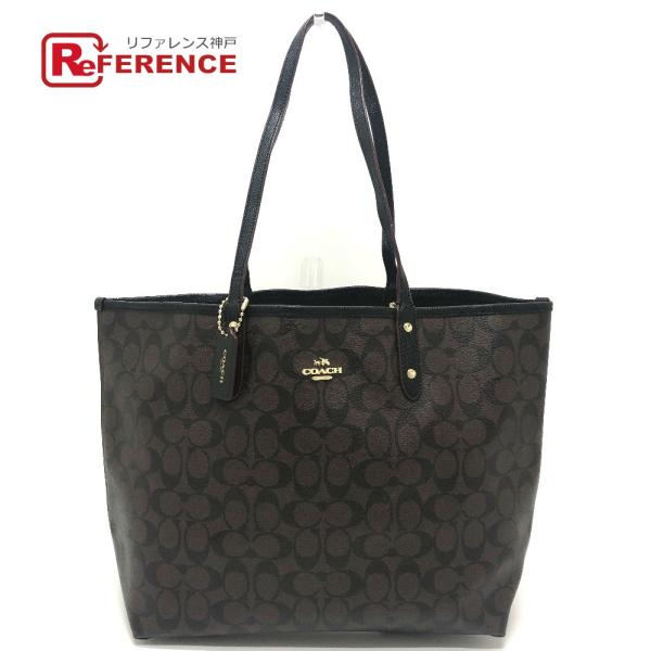 COACH コーチ シグネチャー カバン ハンドバッグ 肩掛け トートバッグ ブラウン レディース【...