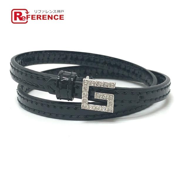 GUCCI グッチ 623237 Gロゴ ラインストーン チョーカー アクセサリー バングル ベルト...