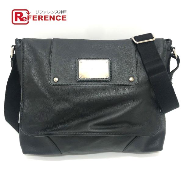 DOLCE&amp;GABBANA ドルチェアンドガッバーナ ロゴプレート フラップ メッセンジャー 斜め掛...