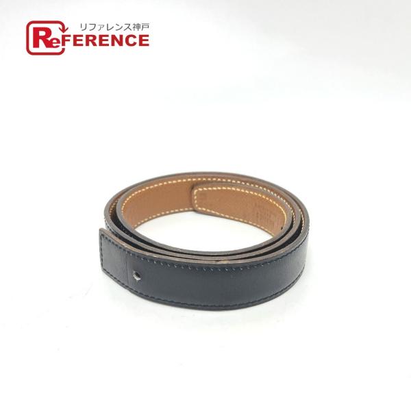 HERMES エルメス ベルトのみ ボトムス用ベルト リバーシブル ベルト ブラック レディース【中...