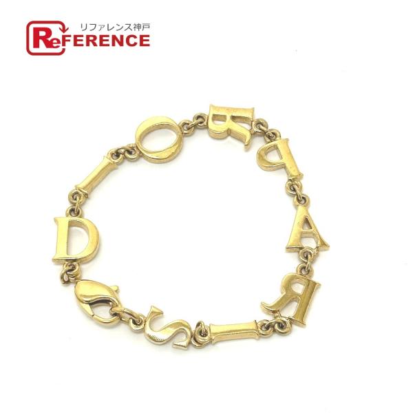 Dior ディオール DIOR PARIS ロゴ ブレスレット ゴールド レディース【中古】
