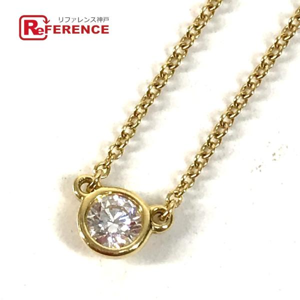 TIFFANY&amp;Co. ティファニー バイザヤード ダイヤ 1PD チェーンネックレス 18K 金 ...