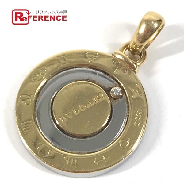 BVLGARI ブルガリ ホロスコープ ロゴ コンビ ネックレス アクセサリー ジュエリー K18 ...