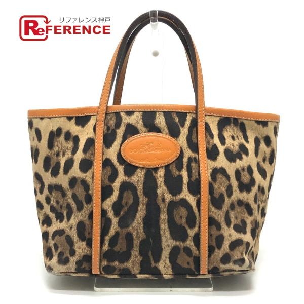 DOLCE&amp;GABBANA ドルチェアンドガッバーナ レオパード ヒョウ柄 カバン ハンドバッグ ド...