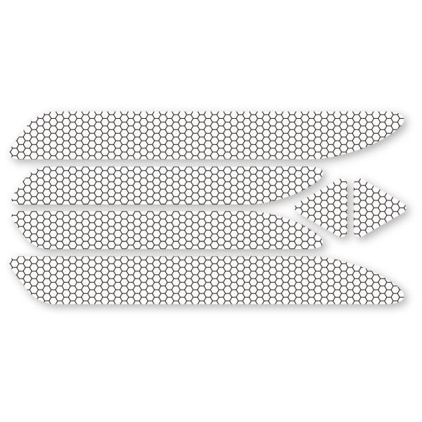 反射ステッカー6枚セット (シルバー) 再帰反射 反射板代用 ドア バックドア 追突防止 ハニカム柄