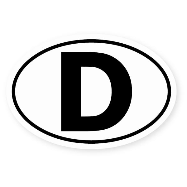 ビークルIDステッカー(楕円) ドイツ Mサイズ 再帰反射 D シール 国識別ID ベンツ smar...