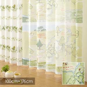 Disney シアーカーテン POOH プー / 100エーカーの森 100×176cm (メーカー直送品)｜reform-myhome