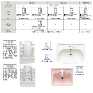 ★[BTSL50] クリナップ 洗面化粧台 B...の詳細画像3