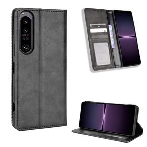 Goevce Xperia 1 IV SO-51C / SOG06 ケース 手帳型 カバー 横置き スタンド機能 マグネット式 横開き 薄型 軽量 全