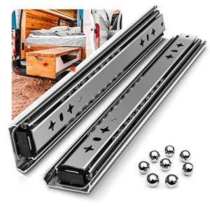 SHUHANG 重量用スライドレール 900mm 3段引 横付 かんぜんスライド ボール伸縮式 Heavy Duty引き出しスライドレール 耐荷重10