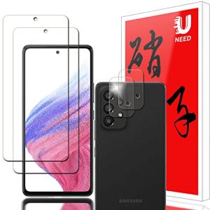 UNEED Galaxy A53 5G 用のガラスフィルム+カメラフィルムSC-53C/SCG15 用の フイルム 強