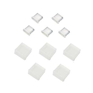 monofive USB Type-C USB Aコネクタ用 保護カバーキャップ 5個＋5個入 白 MF-USBCC3-10