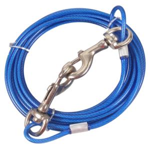 ANAMO ロングリード 係留 ワイヤー リード ランナーケーブル 犬 5mm ブルー