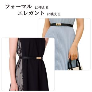 ベルト レディース 本革 穴なし スカート 紐...の詳細画像2