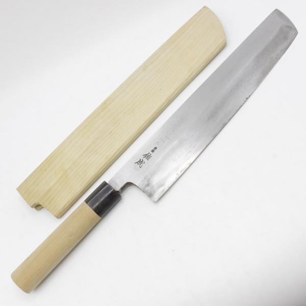 【ボーナスストア+5％】佑成 鱧切包丁 尺一 栗型柄 刃渡り約340mm 和包丁 ハモ切り スケナリ