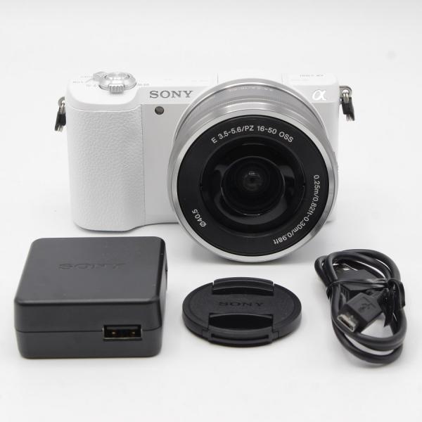 ボーナスストア+5％【美品】SONY α5100 ILCE-5100L ホワイト パワーズームレンズ...