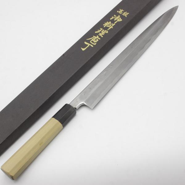 【ボーナスストア+5％】高鳳 白鋼 極上 柳包丁 一尺 八角柄 刃渡り約300mm 和包丁 柳刃 〓...