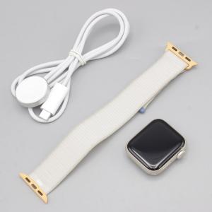 ボーナスストア+5％【美品】Apple Watch SE 第2世代 GPS 40mm MR9W3J/A スターライトアルミニウムケース/スターライトスポーツループ アップルウォッチ 本体｜refun