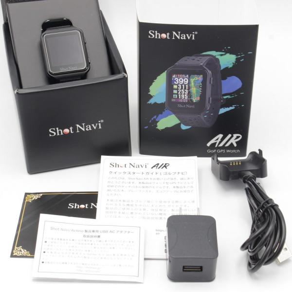 ボーナスストア+5％【美品】Shot Navi AIR ブラック 腕時計型GPS距離計測器 ショット...