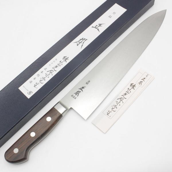 ボーナスストア+5％【新品】正本総本店 牛刀 CT-5030 一尺 鍔付紫丹柄 刃渡り約300mm ...