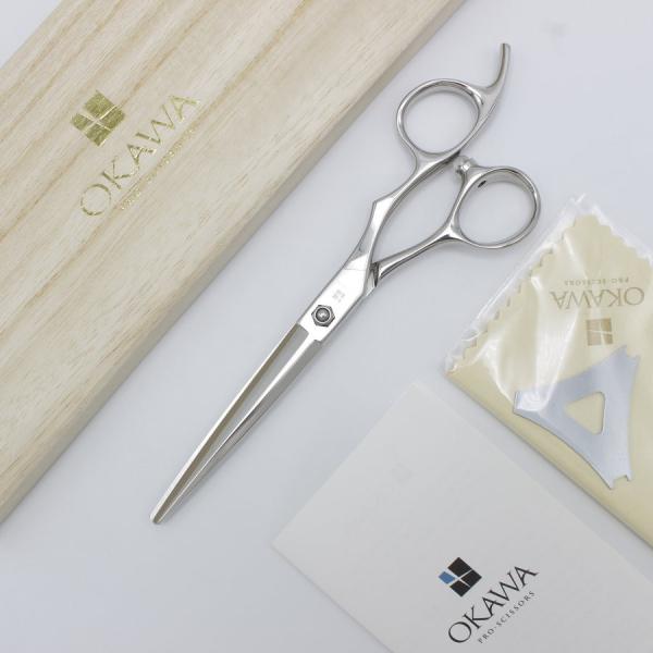 ボーナスストア+5％【美品】オオカワプロシザーズ CO60-X カットシザー 6インチ 片剣刃 3D...