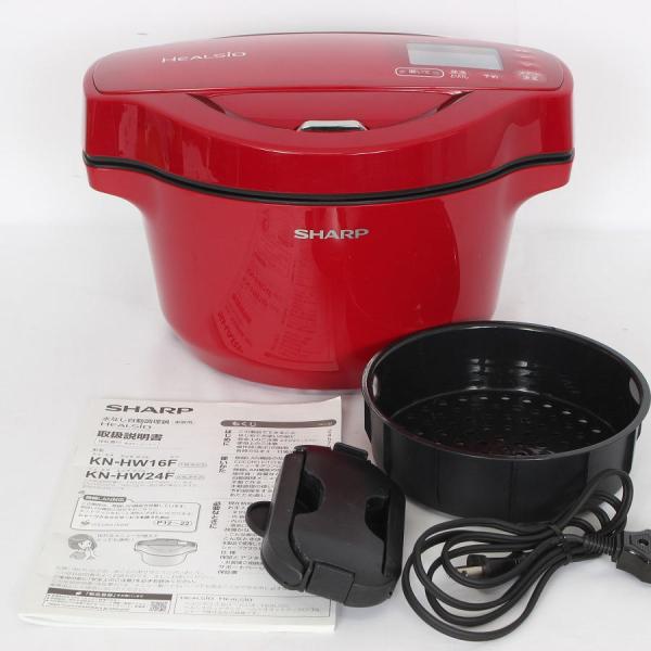 【ボーナスストア+5％】シャープ ヘルシオ ホットクック KN-HW16F-R 無水調理鍋 レッド系...