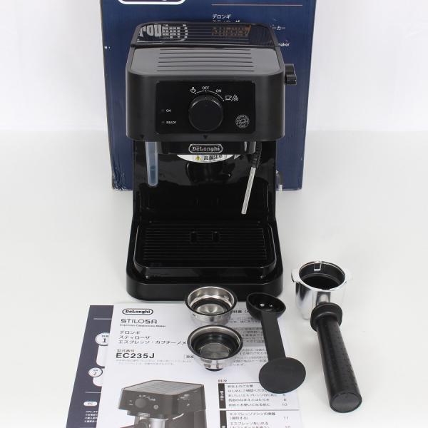 ボーナスストア+5％【美品】デロンギ スティローザ EC235J-BK エスプレッソ・カプチーノメー...