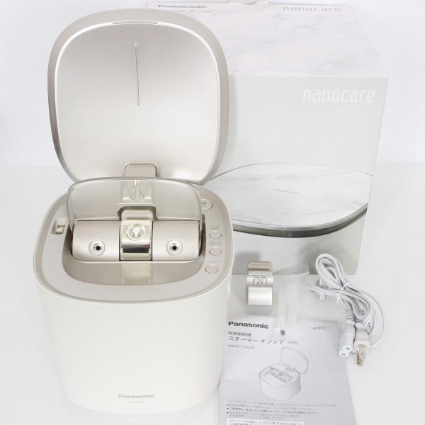 ボーナスストア+5％【美品】パナソニック スチーマー ナノケア EH-SA0B-N W温冷エステタイ...