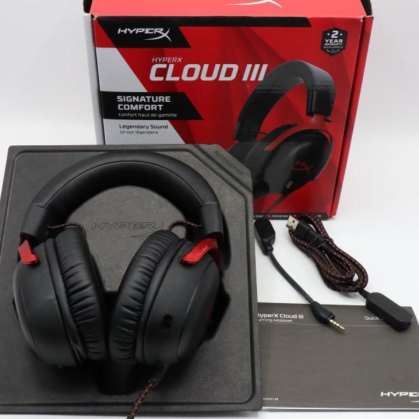 【ボーナスストア+5％】HyperX Cloud III 727A9AA Black-Red ゲーミ...
