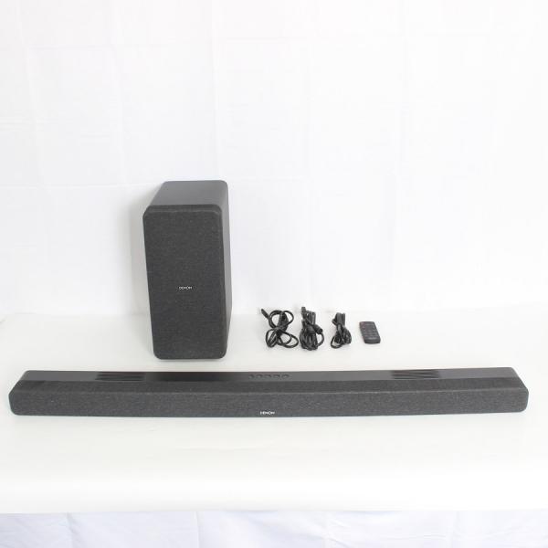 ボーナスストア+5％【美品】DENON DHT-S517 ブラック サウンドバー ワイヤレスサブウー...