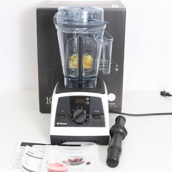 ボーナスストア+5％【美品】バイタミックス V1200i ホワイト レシピブック付き ブレンダー ミ...