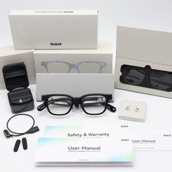 ボーナスストアPlus【美品】Rokid Glasses RV101 追加アクセサリー付属 AI A...