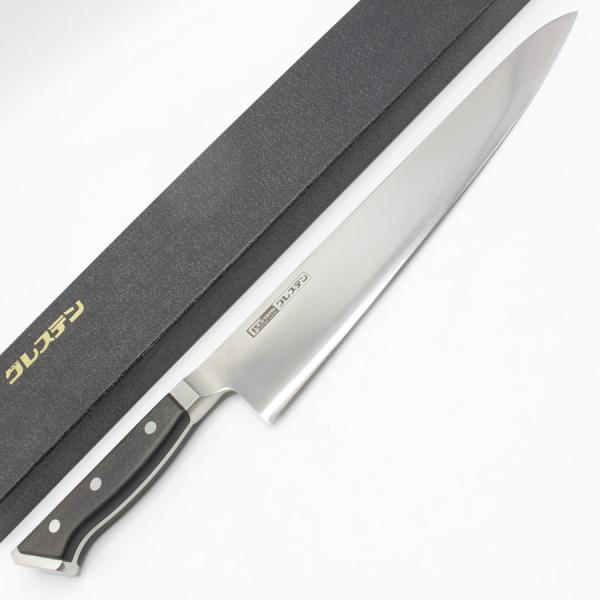 【新品】グレステン Wタイプ 牛刀 730WK 一尺 鍔付柄 刃渡り約300mm 洋包丁