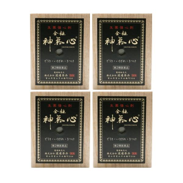 【使用期限2026年9月】 動悸 滋養強壮 第2類医薬品 渡邊薬品 金粒神氣心 80粒 4個セット