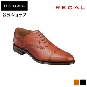 REGAL（リーガル） 公式 REGAL 02DR クォーターブローグ 革底 ブラック