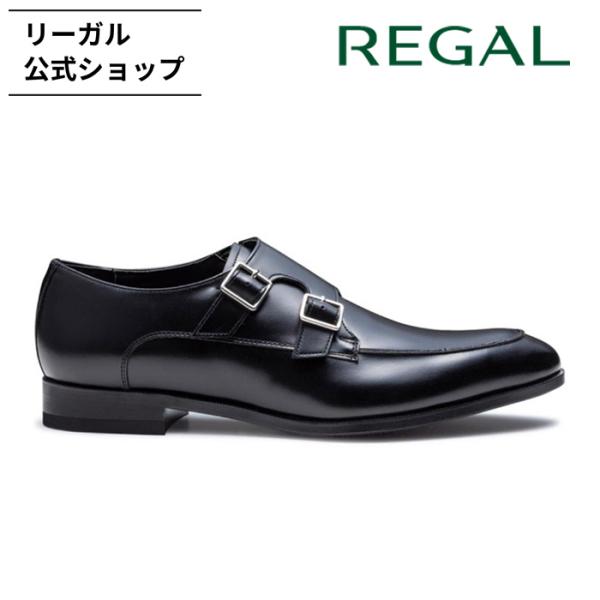 リーガル 公式 REGAL 27AL ダブルモンクモカ ブラック ビジネスシューズ メンズ リーガル