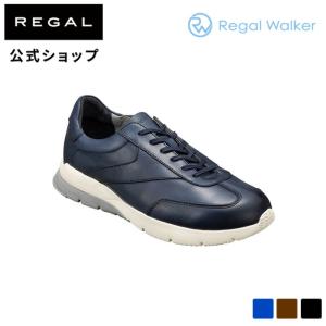 セール 公式 Regal Walker 334W レースアップレザースニーカー ネイビー メンズ リーガル ウォーカー レースアップシューズ レザースニーカー 革靴 本革 3e｜regal-footcommunity