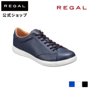 リーガル 公式 REGAL 57BL レースアップレザースニーカー ネイビー メンズ レザースニーカー 軽い カジュアルシューズ 軽量 紺