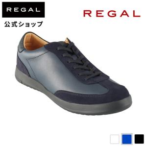リーガル 公式 セール REGAL 58EL レースアップレザースニーカー ネイビー スニーカー 靴 牛革 カジュアルシューズ メンズスニーカー｜regal-footcommunity