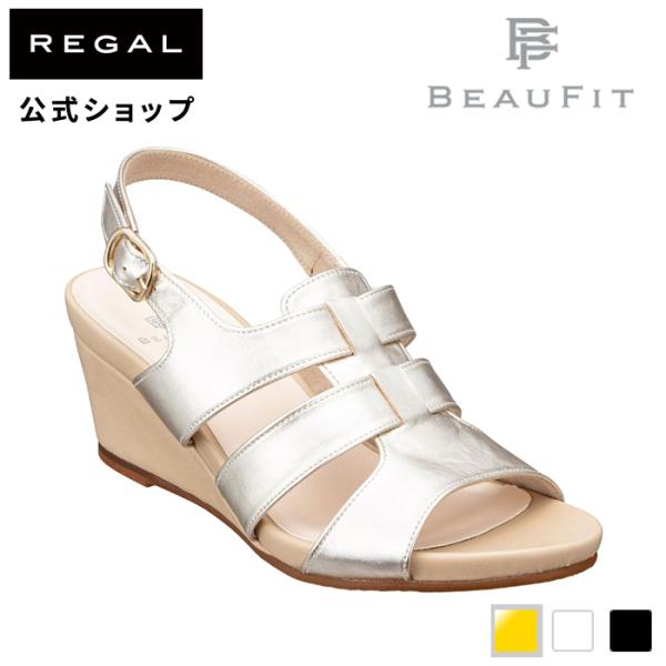 公式 BEAUFIT A50Y ウエッジサンダル ゴールド レディース ビューフィット REGAL ...