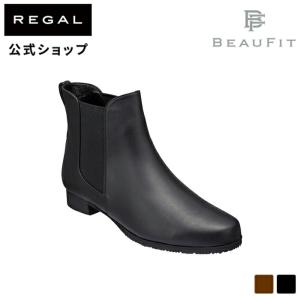 公式 BEAUFIT A68W 晴雨兼用サイドゴアショートブーツ ブラック レディース REGAL ...