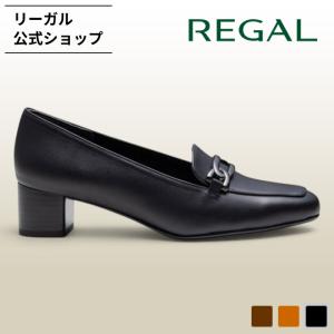 リーガル 公式 REGAL F18S 晴雨兼用チェーンビットヒールローファー ブラック パンプス レディース リーガル 爆買